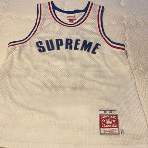 Supreme Mitchell ness basketball jersey white size xl